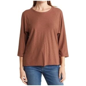 NEW STANDARD JAMES PERSE Raglan Sleeve Top in Malt